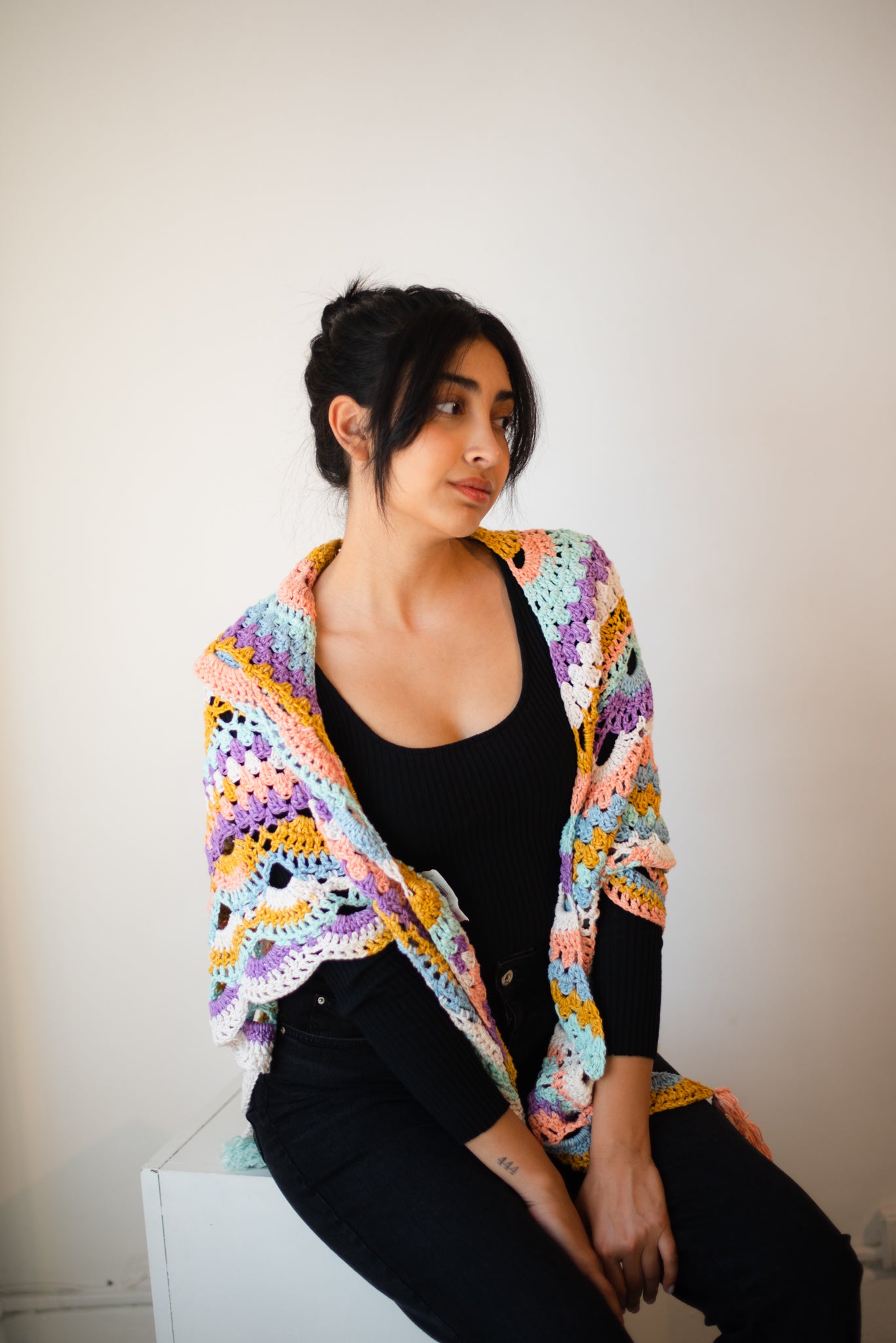 The Sherbet Scalloped Shawl
