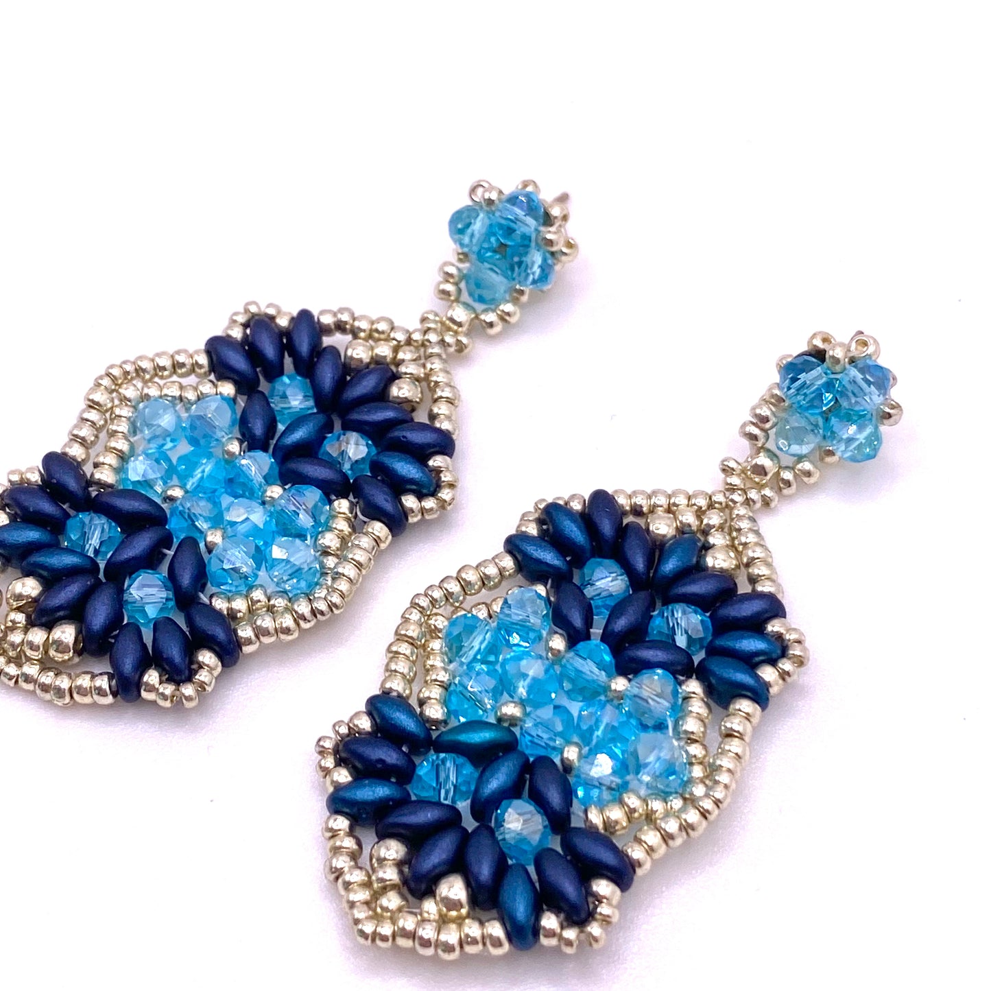 Light & Dark Blue Drop Earrings