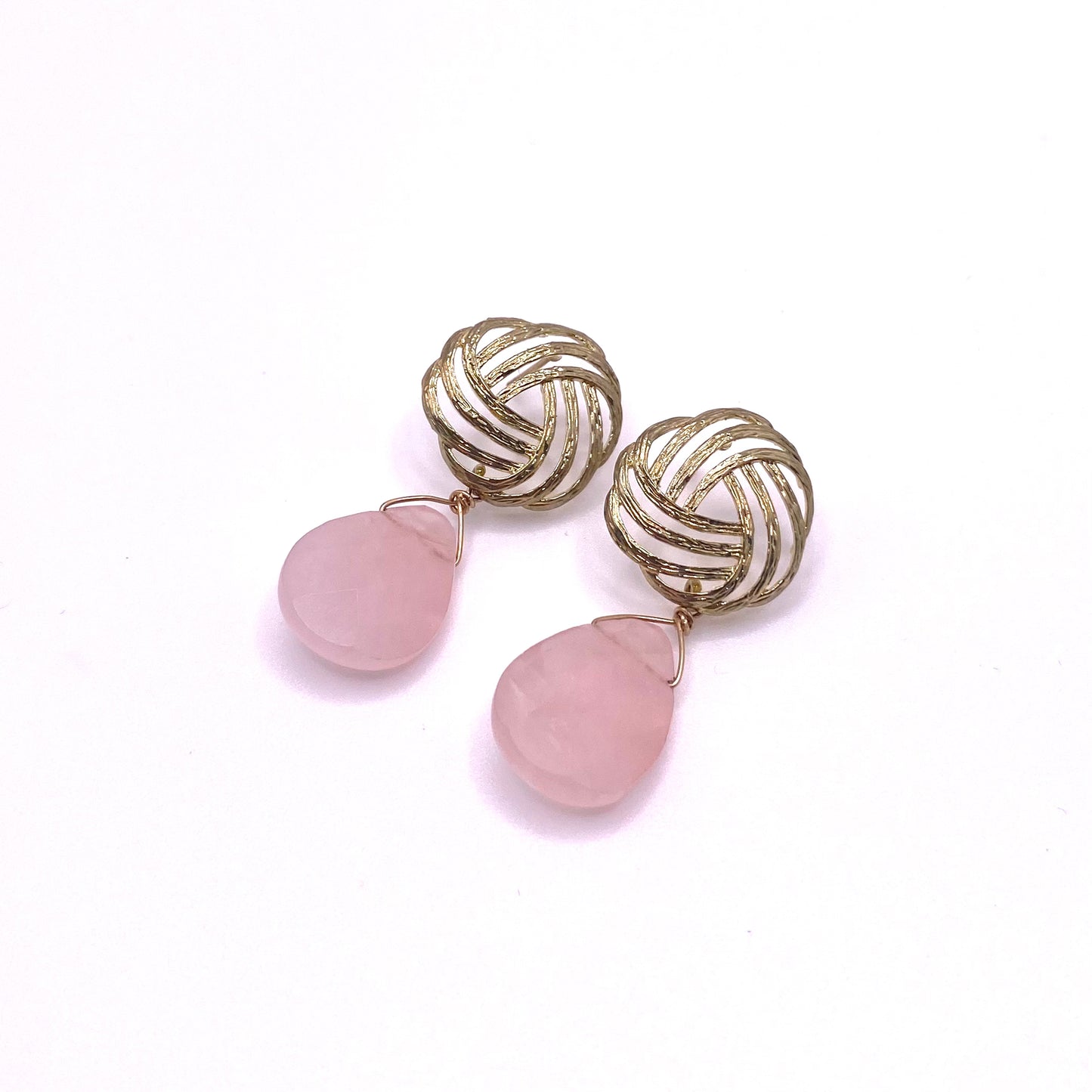 Rose Quartz Drop Earrings