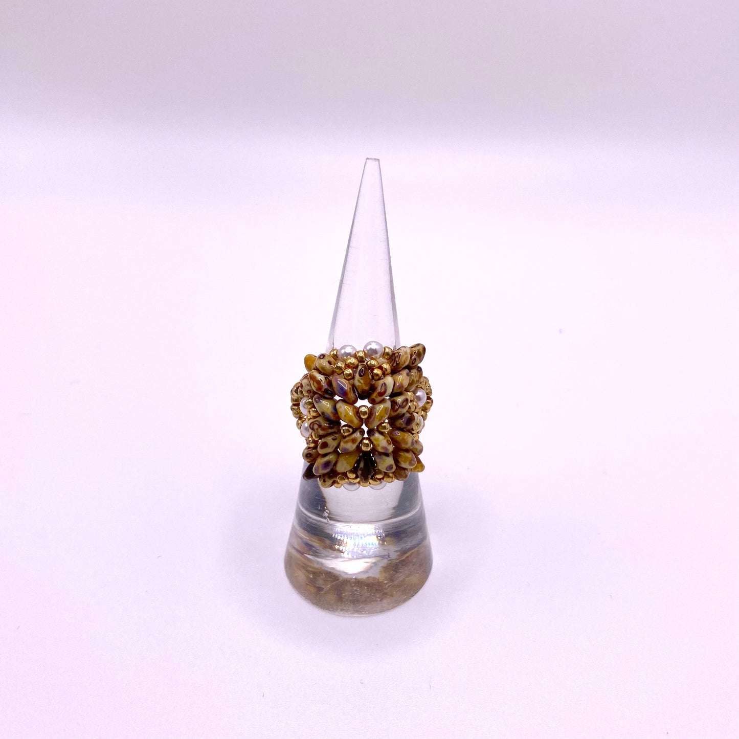 Brown & Gold Square Ring