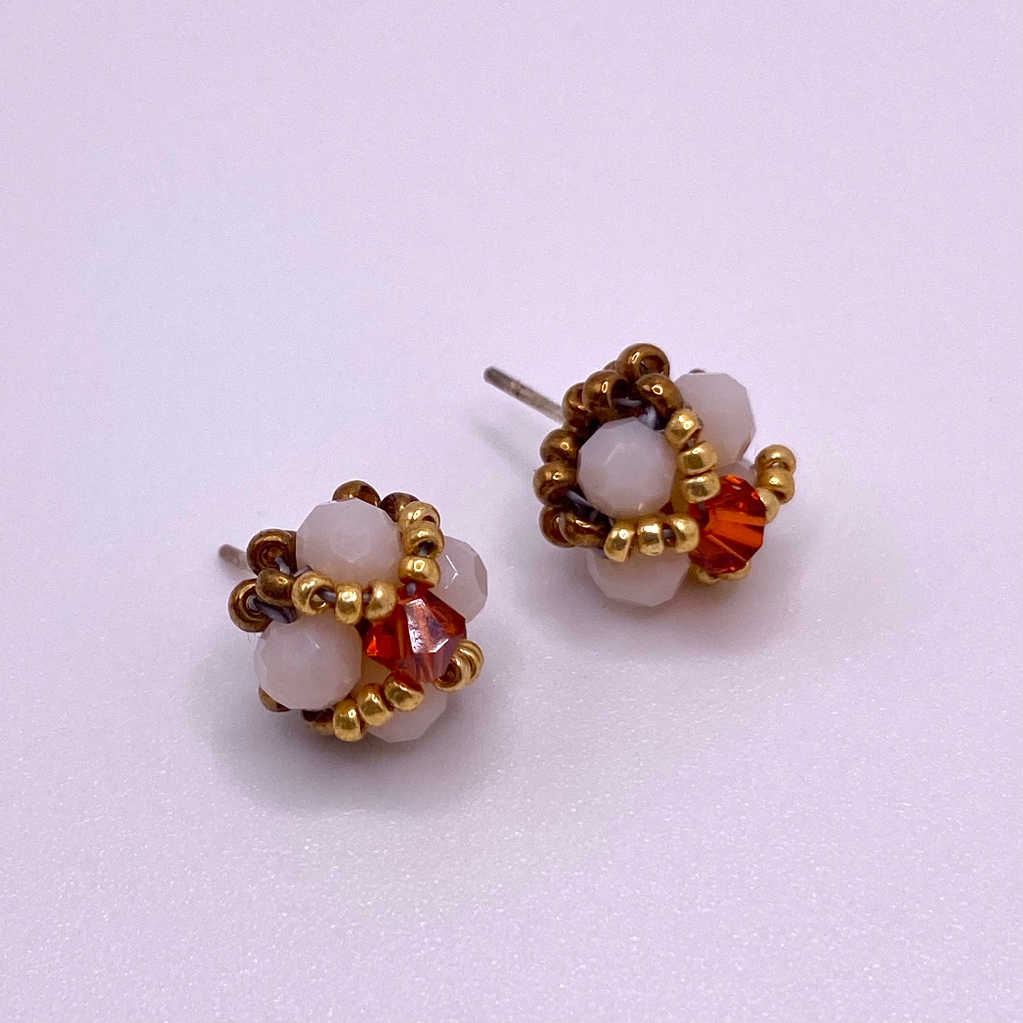 Brown & White Studs