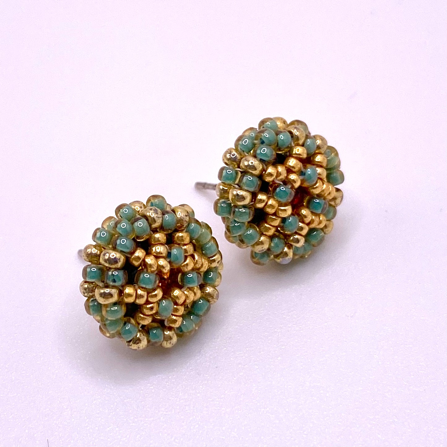 Green & Gold Studs