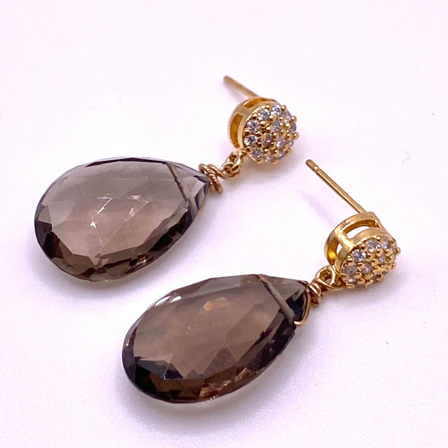 Brown Teardrop Earrings