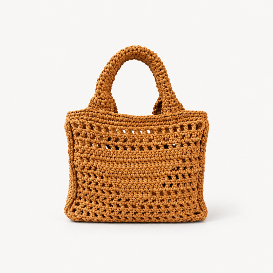 SIENA handmade bag, full product view on off-white background