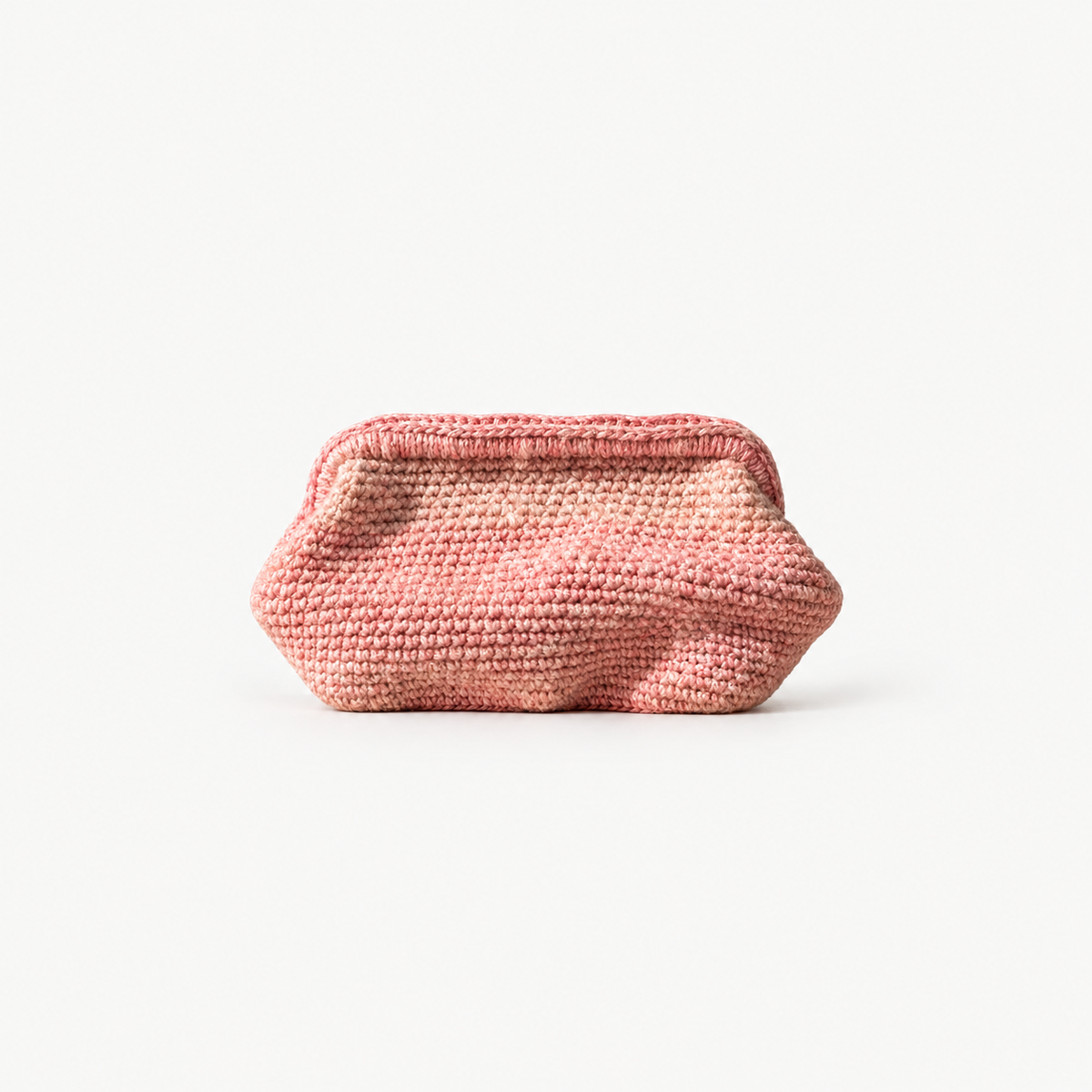 MILOS BLUSH handmade bag, full product view on off-white background