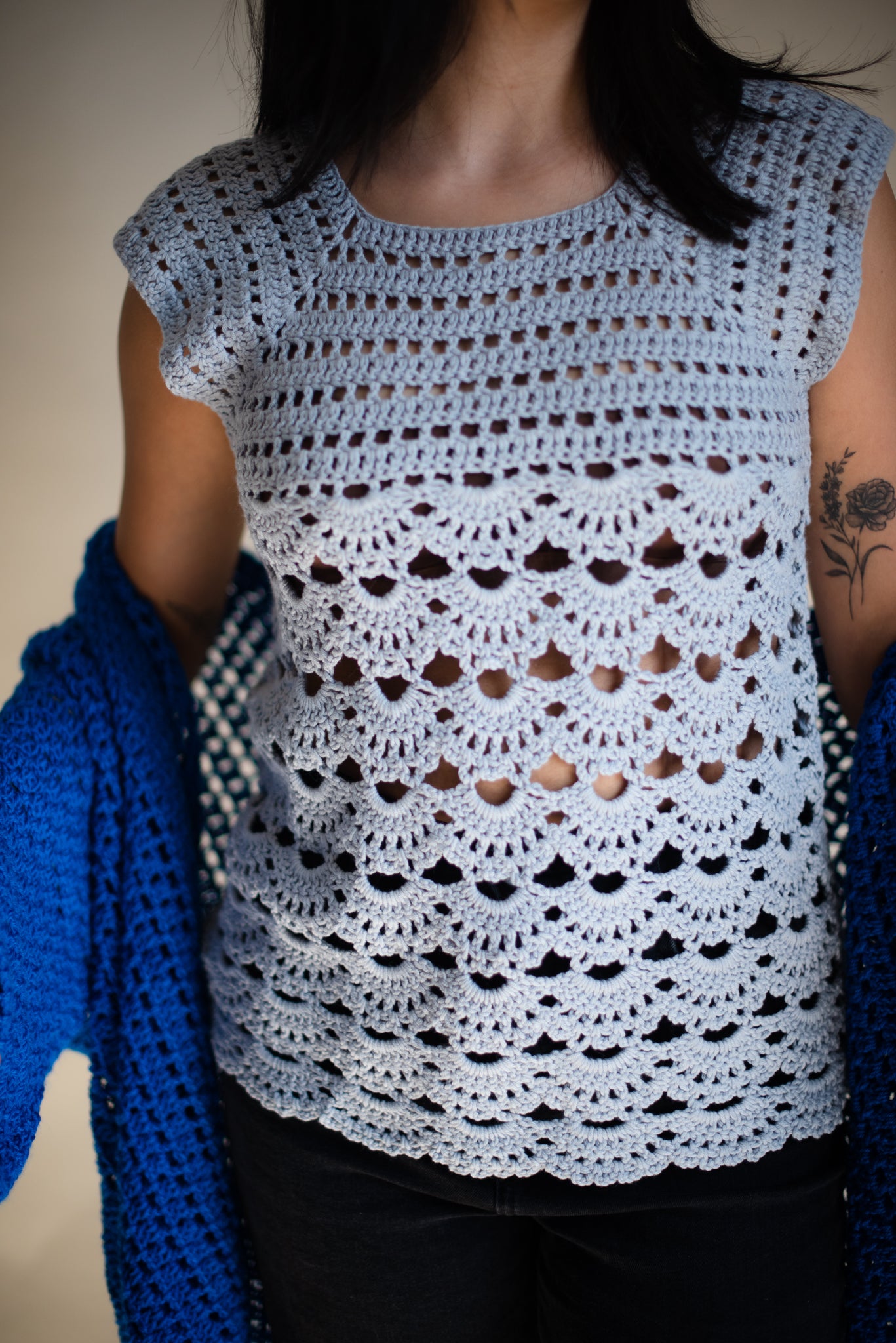 Grey Shells Top