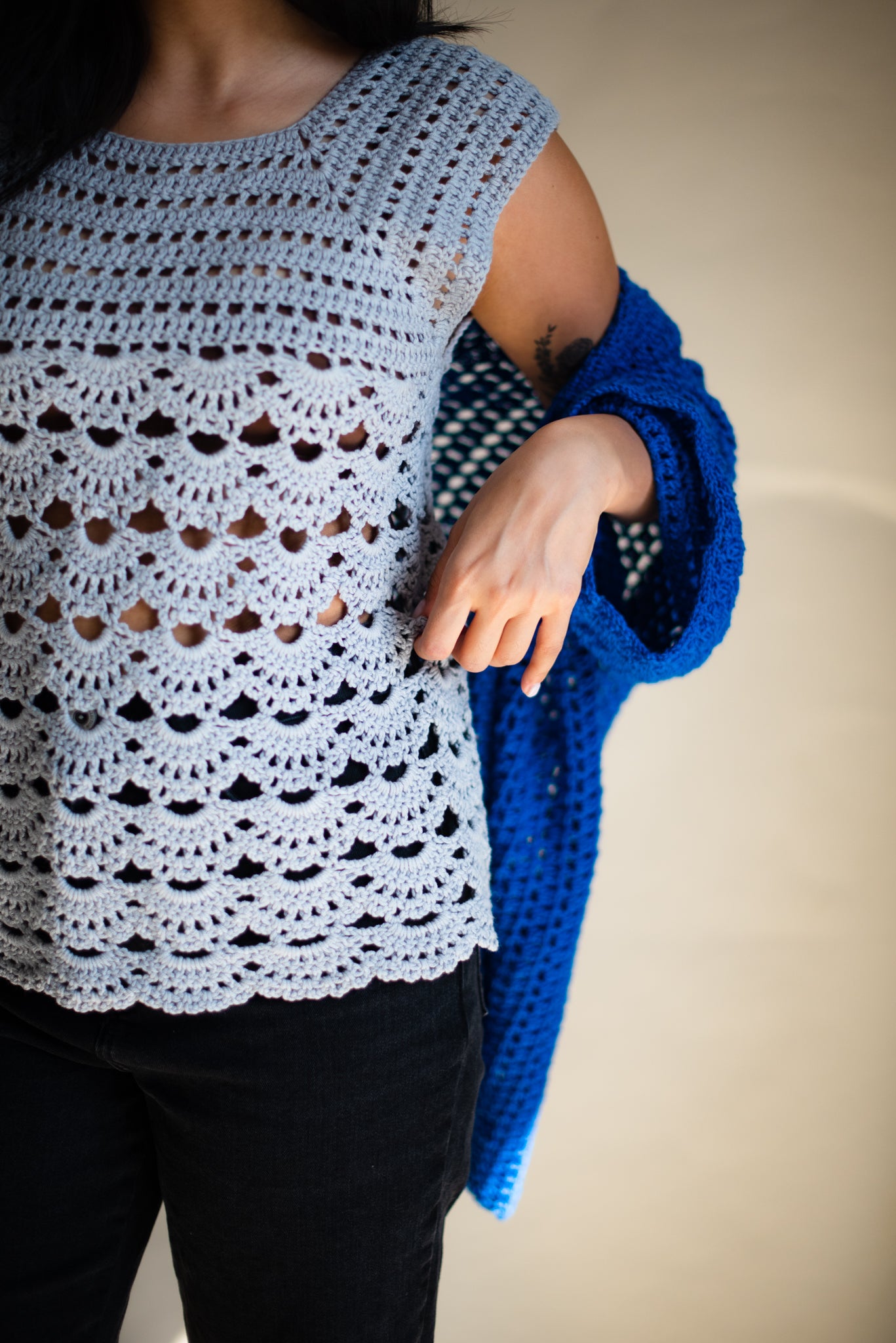 Grey Shells Top