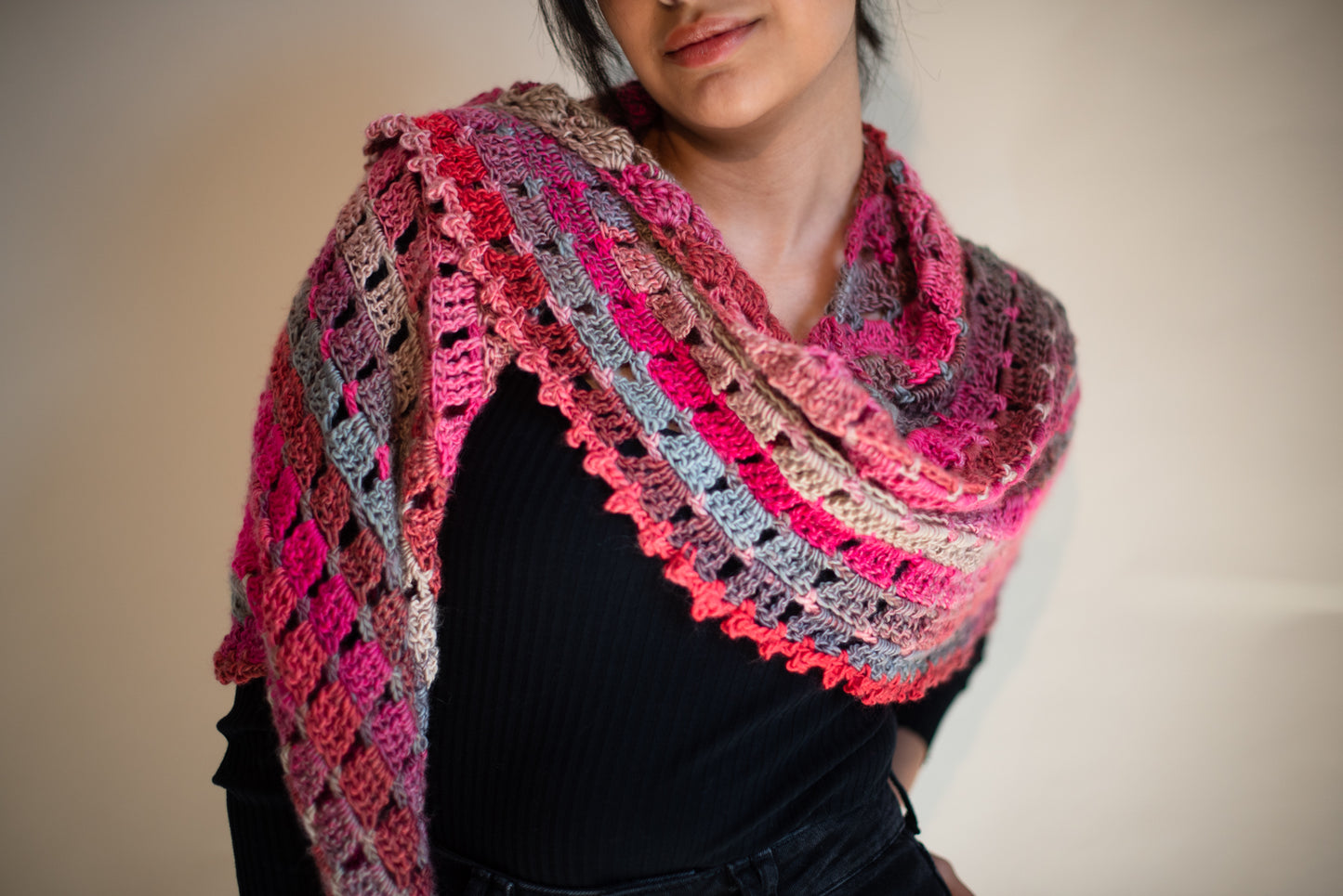 The Valentino Pink Shawl