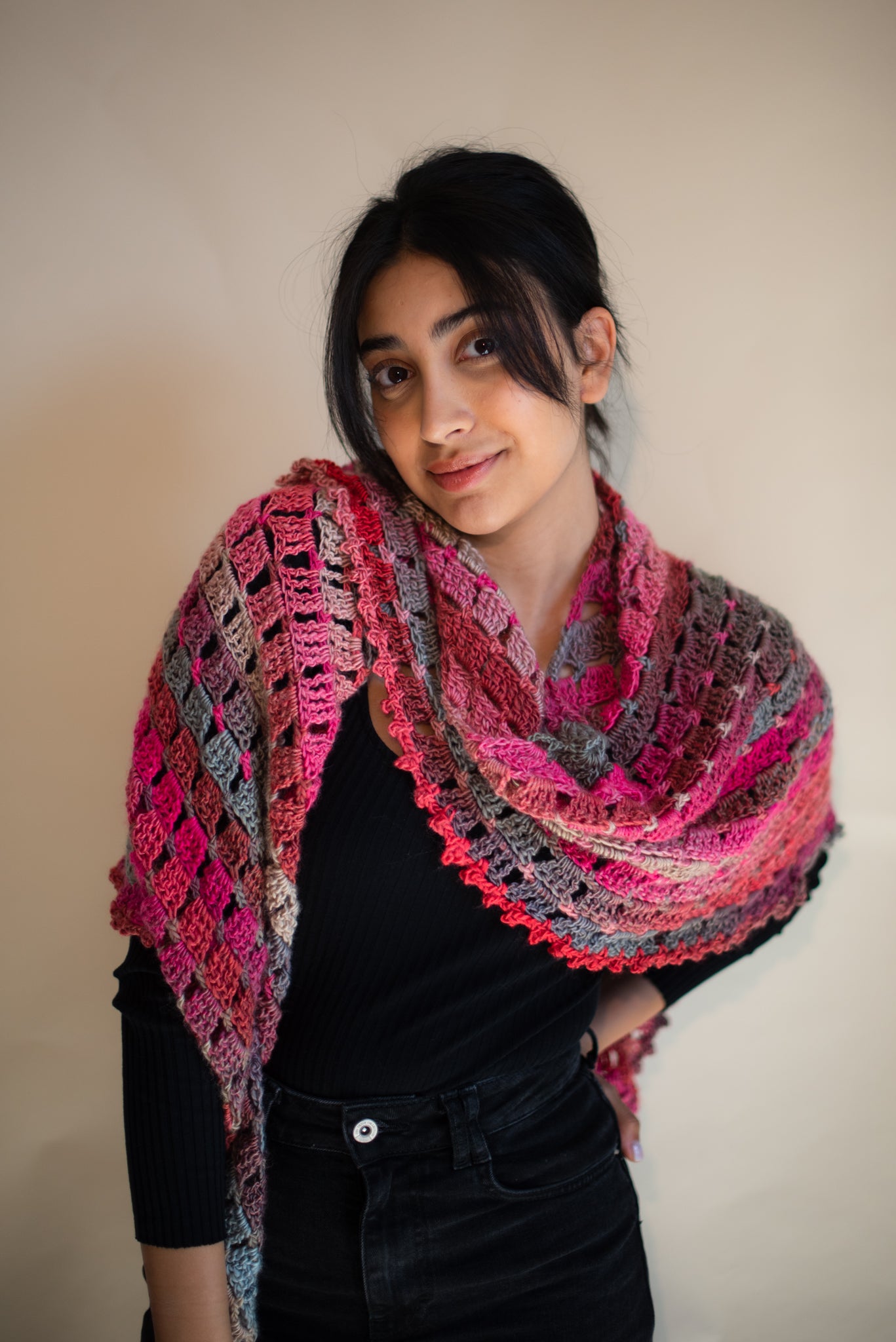 The Valentino Pink Shawl