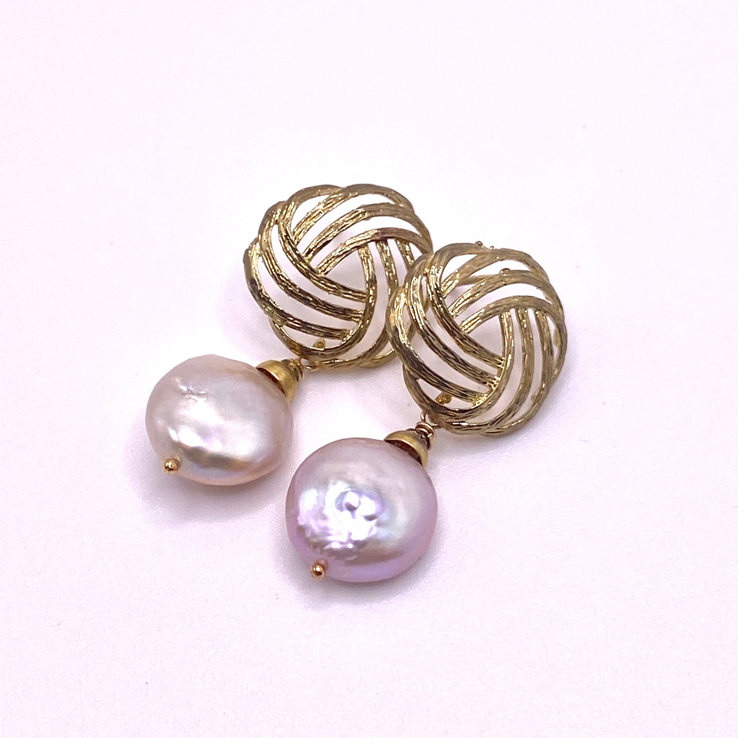 Pearl & Gold Drop Earrings