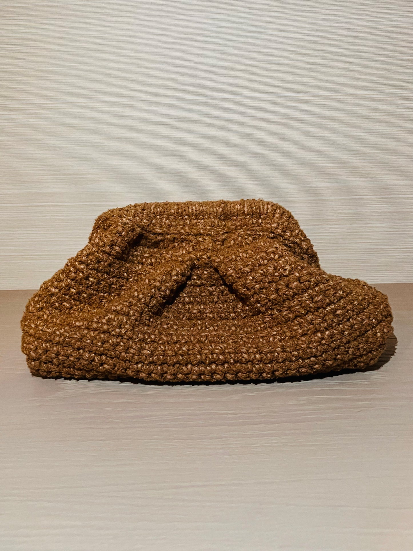 The Beige Bouclé Cloud Clutch