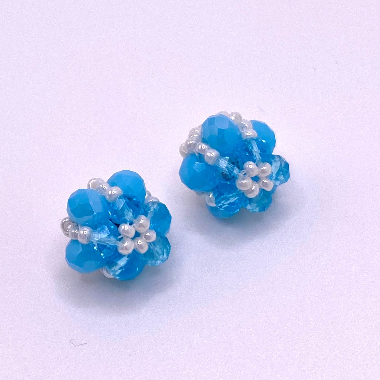 Light Blue & White Studs
