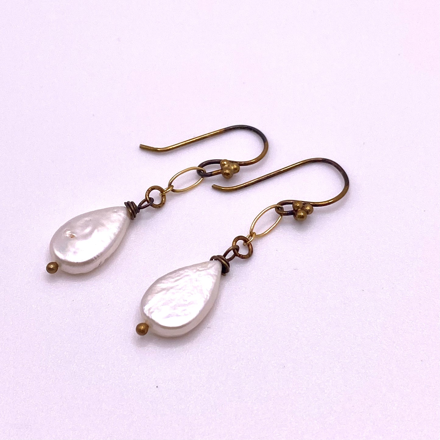 Pearl Teardrop Detailed Drop Earrings
