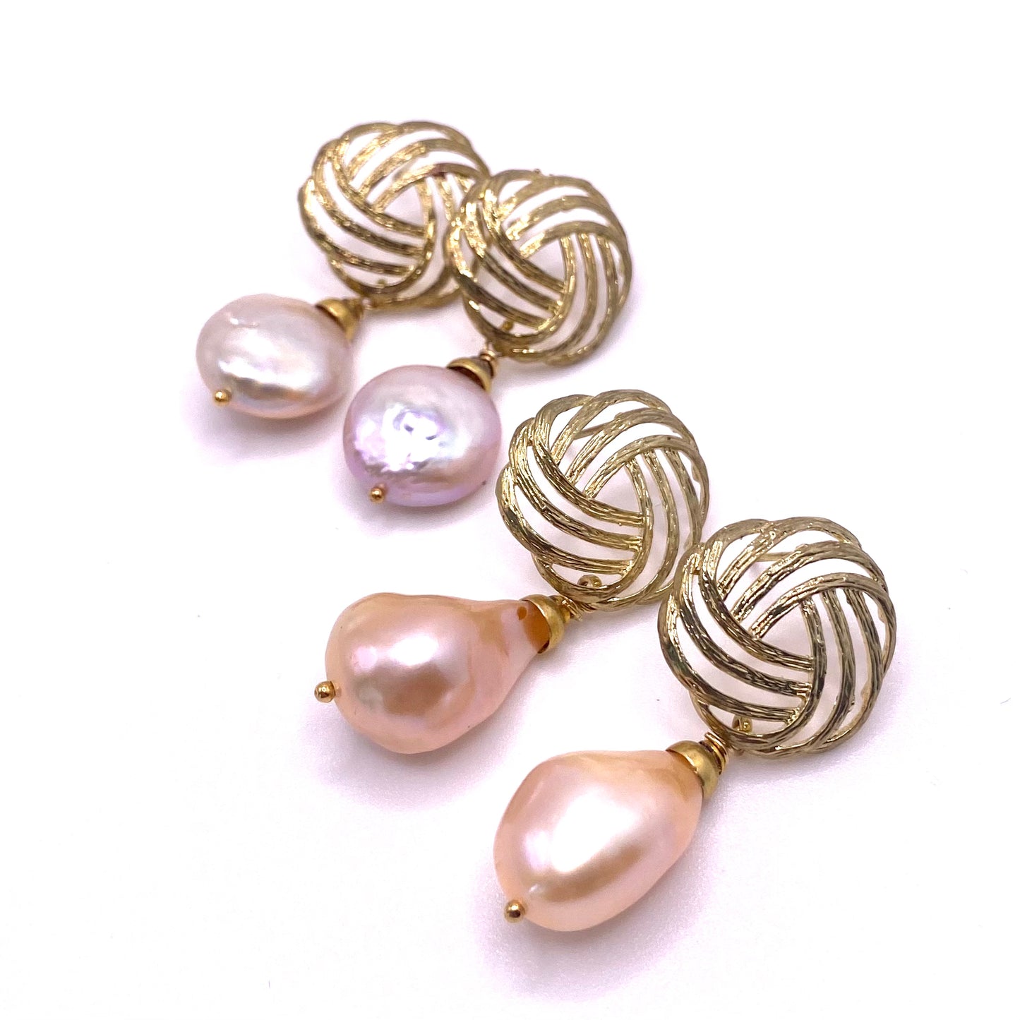 Pearl & Gold Drop Earrings