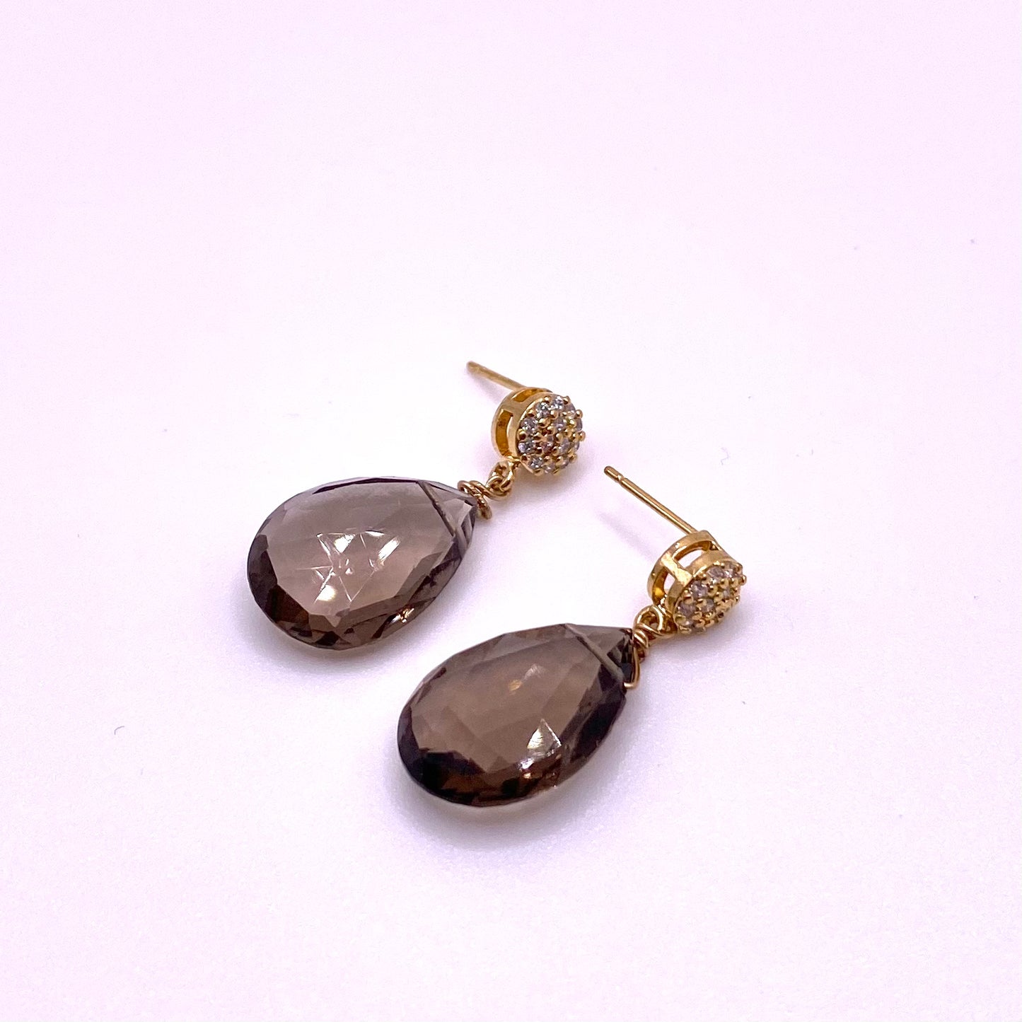 Brown Teardrop Earrings