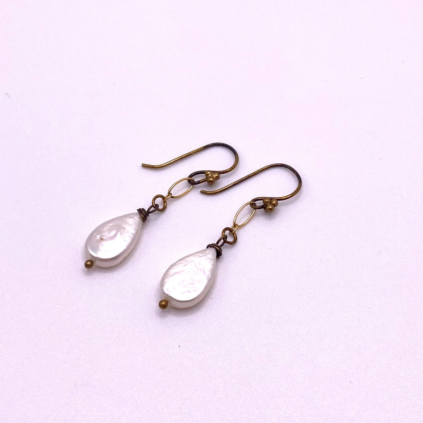 Pearl Teardrop Detailed Drop Earrings