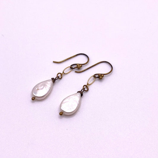 Pearl Teardrop Detailed Drop Earrings