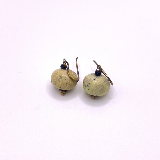 Beige Natural Drop Earrings