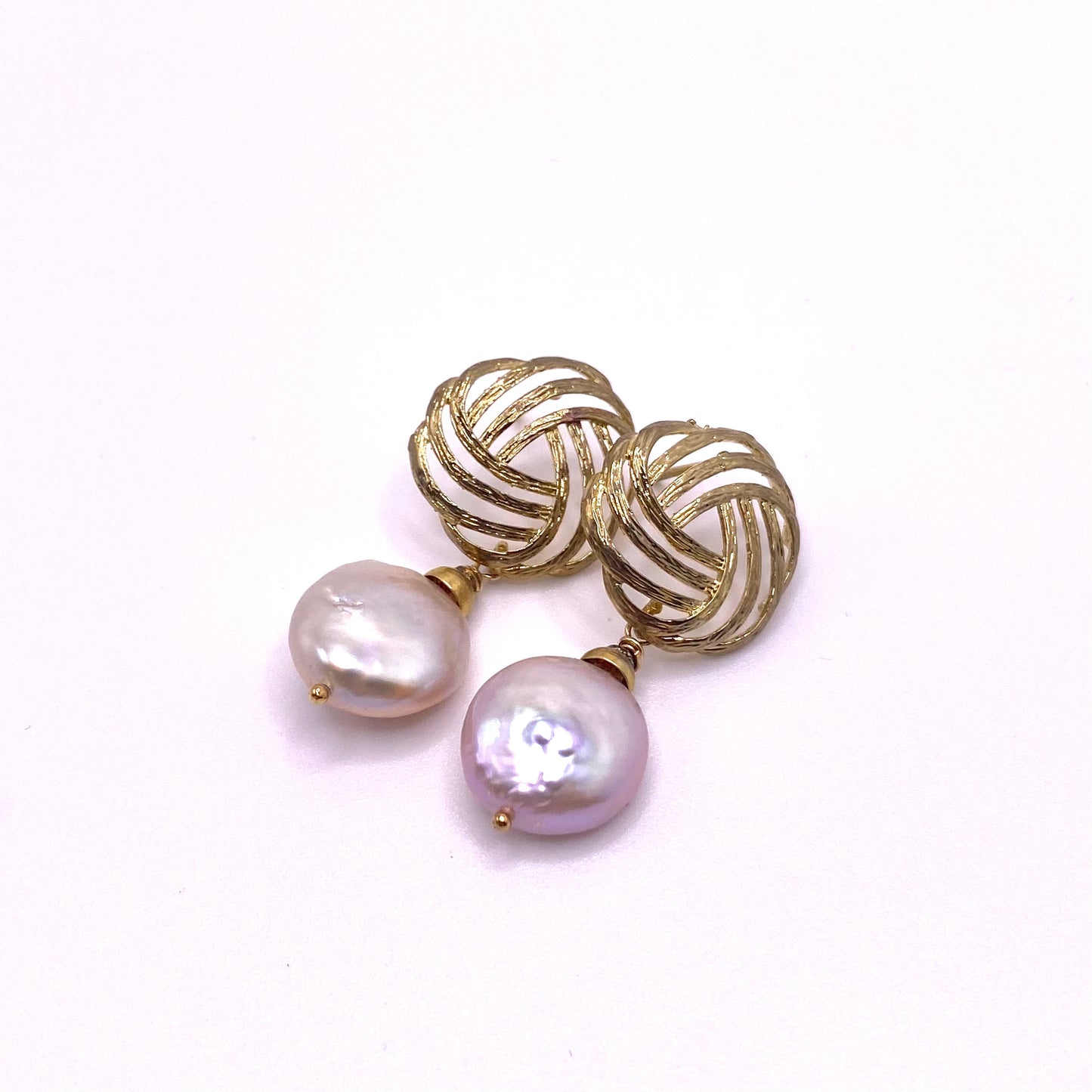Pearl & Gold Drop Earrings