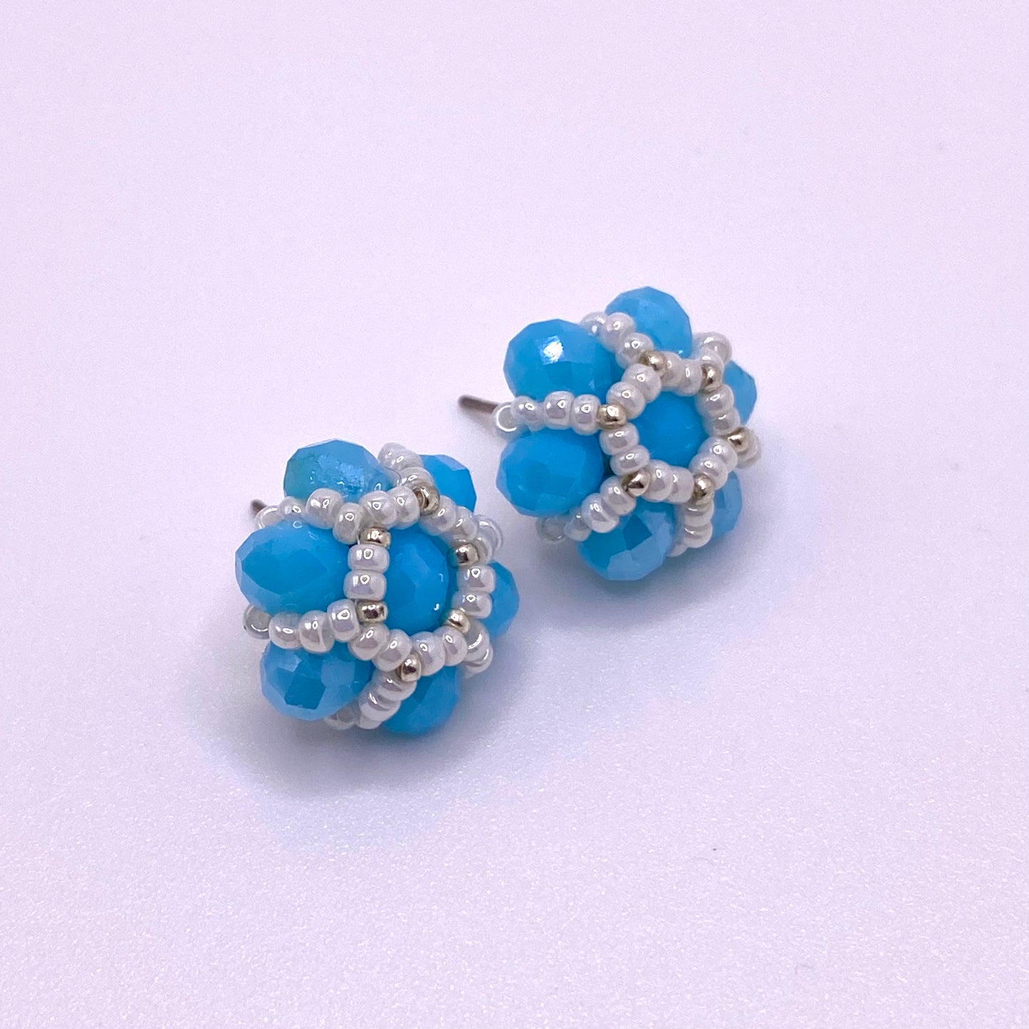 Blue & White Studs