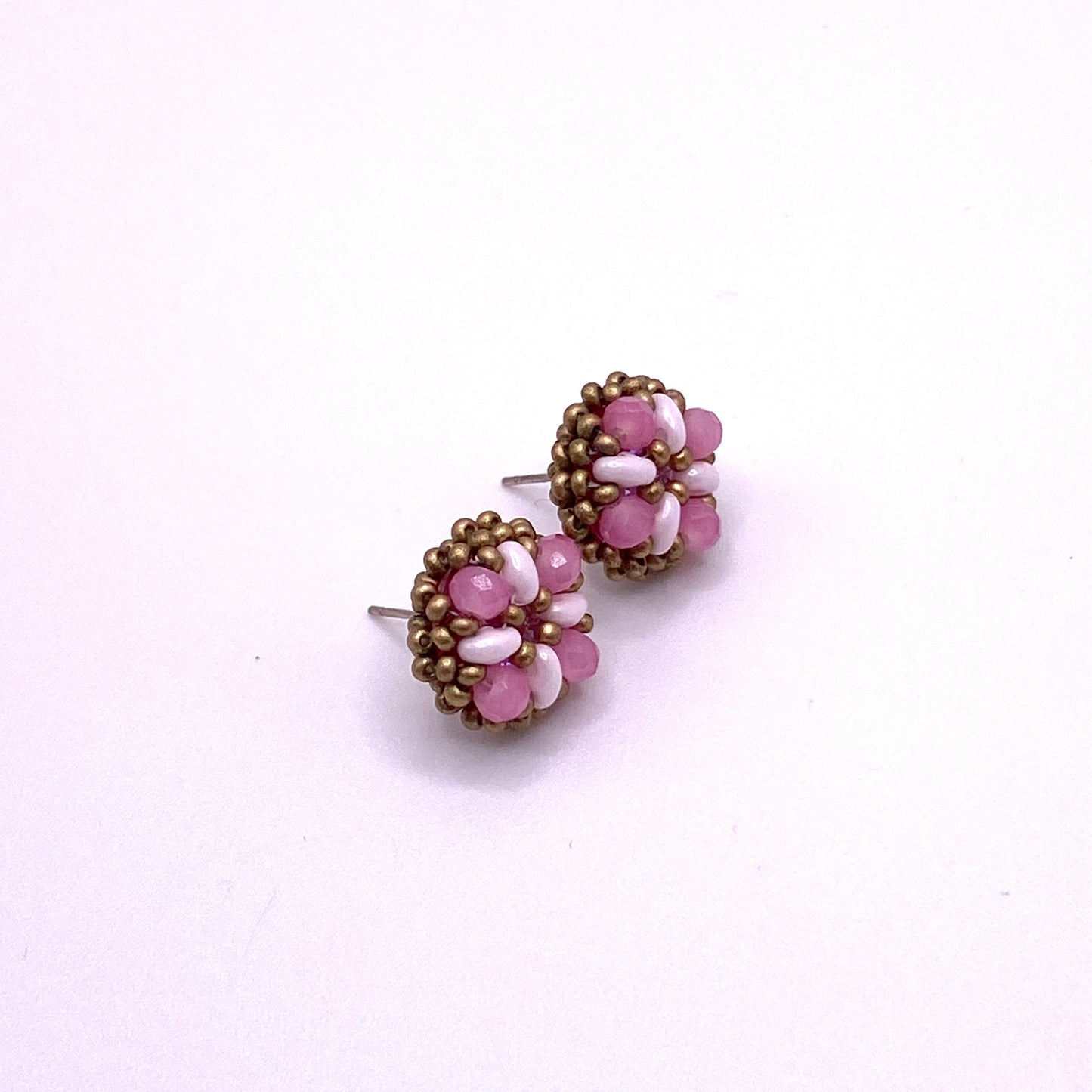Gold & Pink Studs