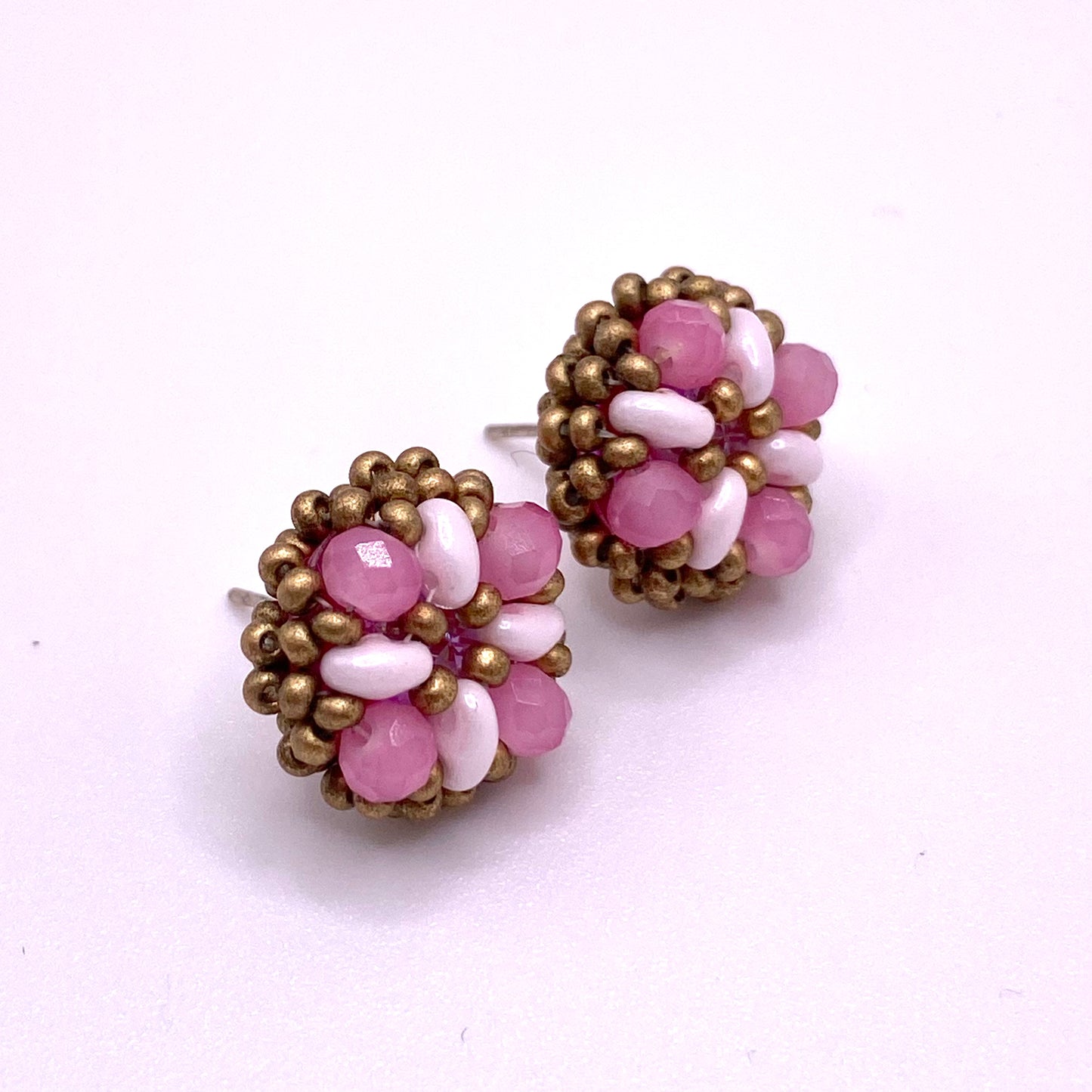 Gold & Pink Studs