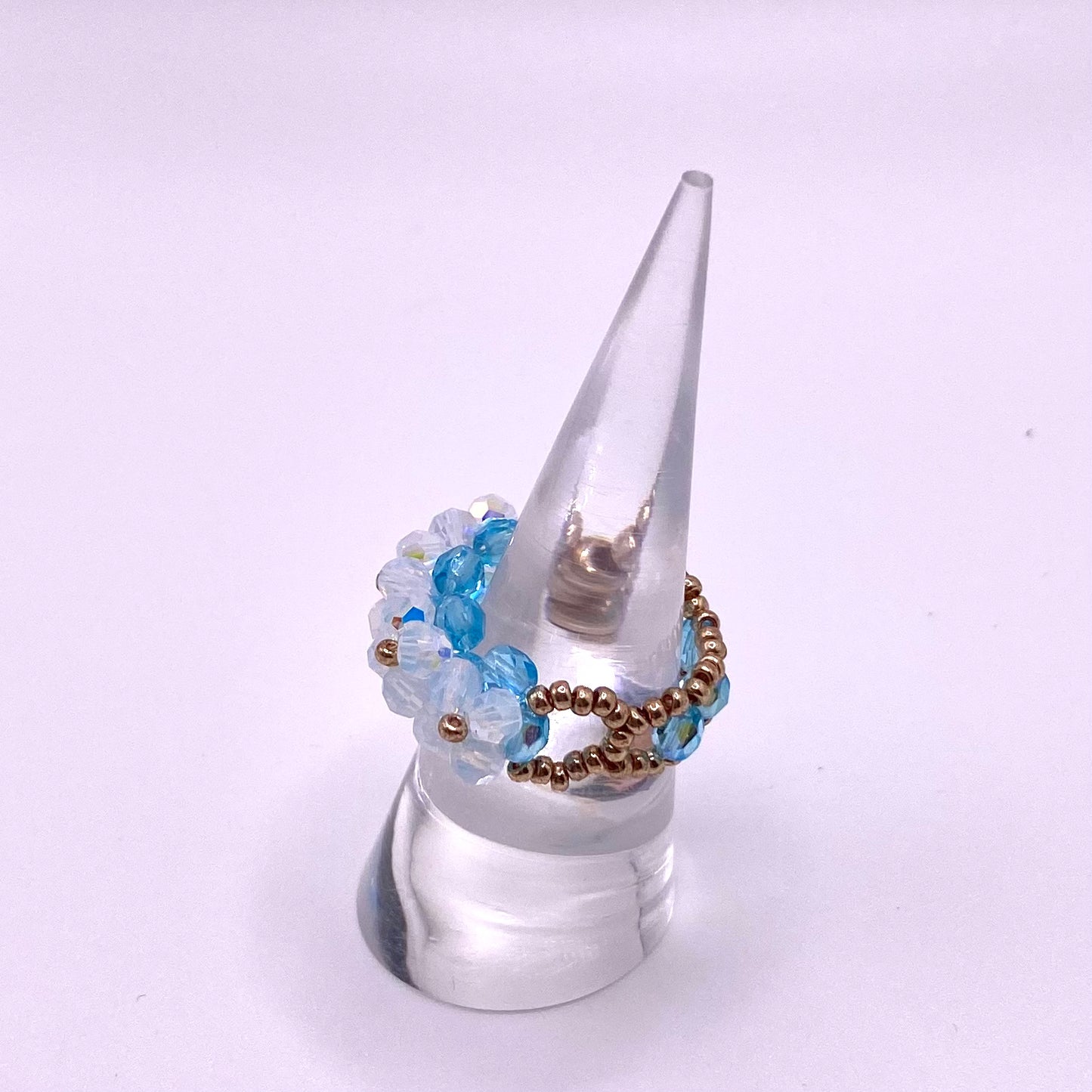 White & Blue Ring